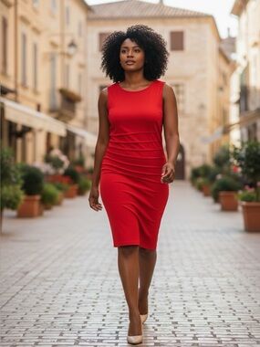 🌻 INC Sleeveless Sunburst Sheath Dress #583